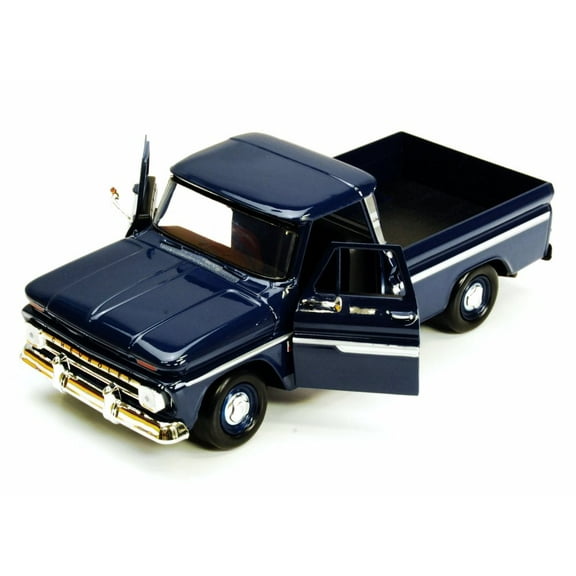 1966 Chevy C10 Pickup Truck, Blue - Motor Max 73355L - 1/24 Scale Diecast Model Toy Car (Brand New but NO BOX)