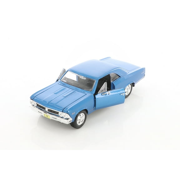 1966 Chevy Chevelle SS 396 Hardtop, Blue - Showcasts 37960 - 1/24 Scale Diecast Model Toy Car