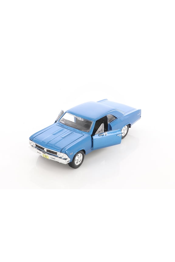 1966 Chevy Chevelle SS 396 Hardtop, Blue - Showcasts 37960 - 1/24 Scale Diecast Model Toy Car