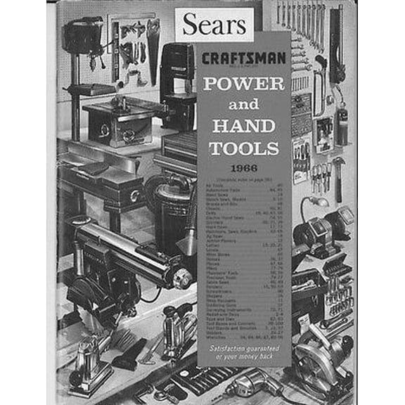Instruction Manual ONLY for 1966 Craftsman 1966 Sears Power and Hand Tools Instructions REPRINT
