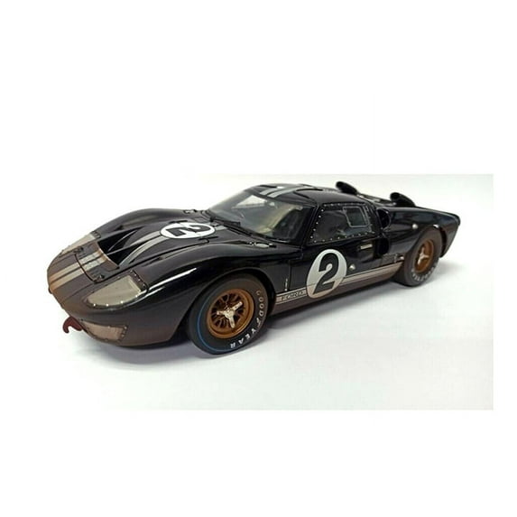 1966 Ford GT-40 MK II #2 After Race (Dirty Version, Black - Shelby Collectibles SC431BK - 1/18 scale Diecast Model Toy Car