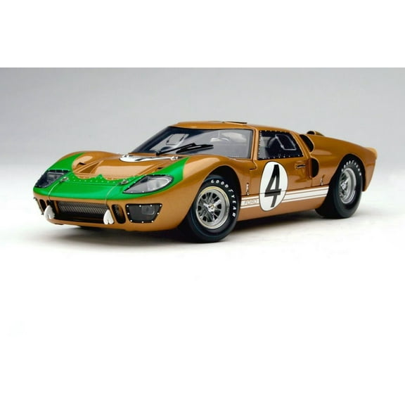 1966 Ford GT-40 MK II Le Mans #4, Gold - Shelby Collectibles SC414G - 1/18 scale Diecast Car