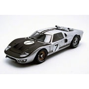 1966 Ford GT-40 MK II, Silver - Shelby SC404 - 1/18 Scale Diecast Model Toy Car