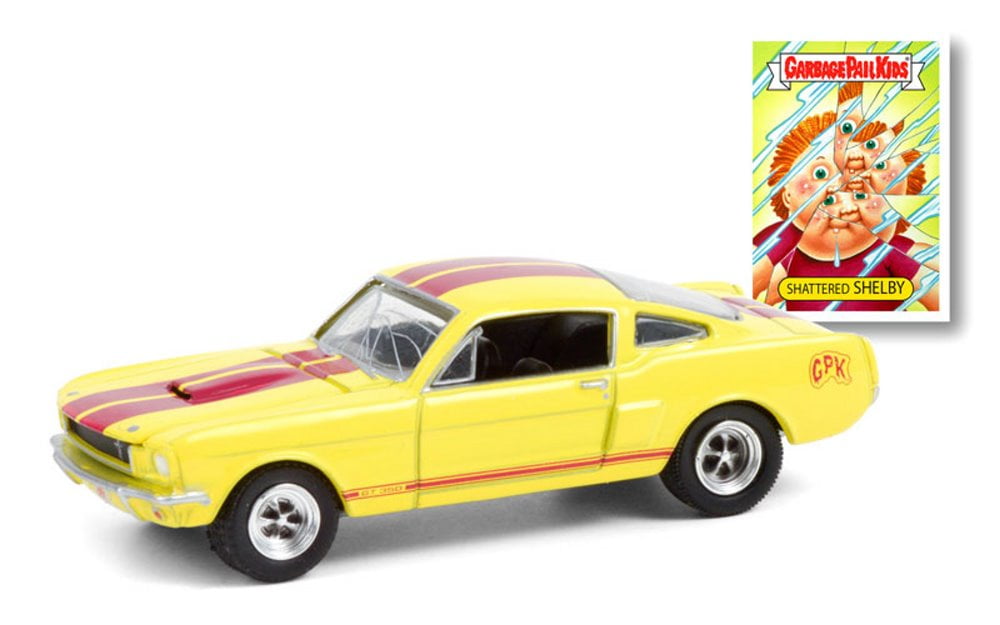 1966 Ford Mustang Shelby G.T.350 - Shattered Shelby, Yellow with Red Stripes - Greenlight 54050D/48 - 1/64 scale Diecast Model Toy Car