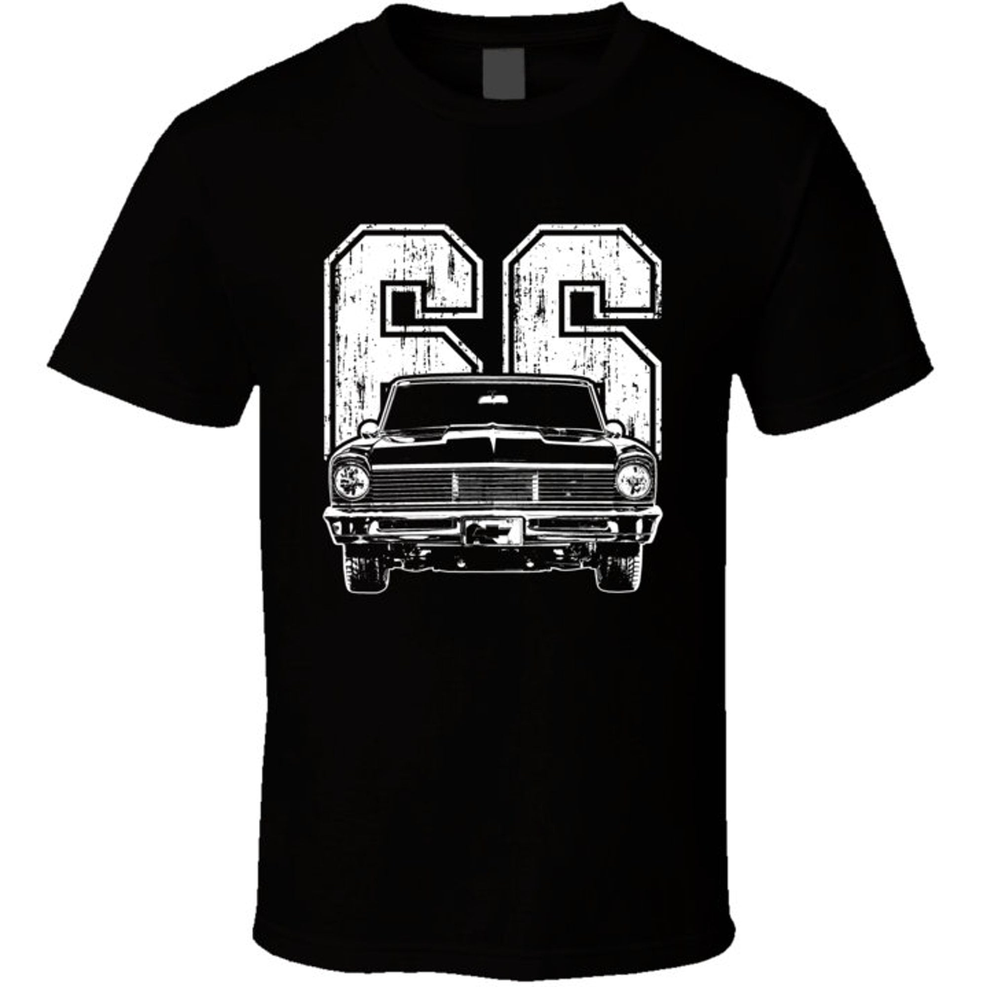 1966 Nova Ss Front View Silhouette Classic Muscle Car Enthusiast Cool T