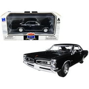 1966 Pontiac GTO Black Muscle Car Collection 1/25 Diecast Model Car by New Ray