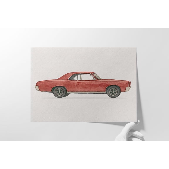 1966 Pontiac Gto Poster: Vintage Muscle Car, Unframed Poster Size 16x24