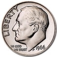 thumbnail image 1 of 1966 Roosevelt Dime BU (SMS), 1 of 2