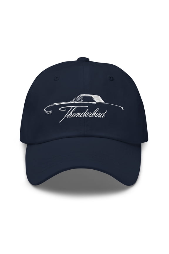 1966 Thunderbird Dad hat for American Classic car Owners Antique Automotive Cap (Navy)