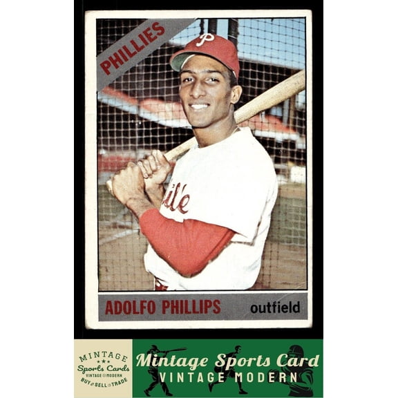 1966 Topps Adolfo Phillips #32 RC Philadelphia Phillies Baseball Card