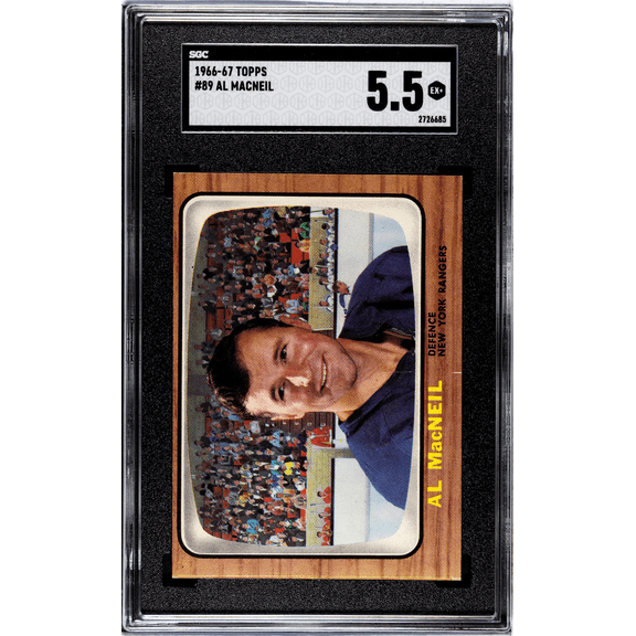 Graded 1966 Topps Al Macneil #89 SGC 5.5 Hockey Card