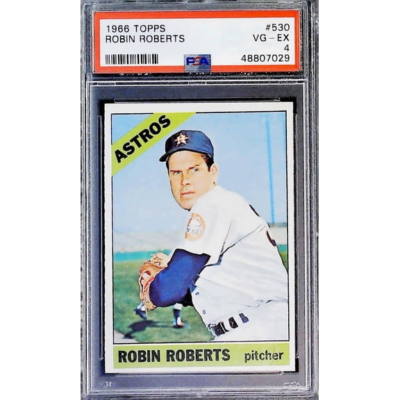 1966 Topps Baseball #530 Robin Roberts Houston Astros PSA 4 VG-EX Trading Card