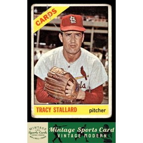 1966 Topps Baseball Card Tracy Stallard #7 St. Louis Cardinals