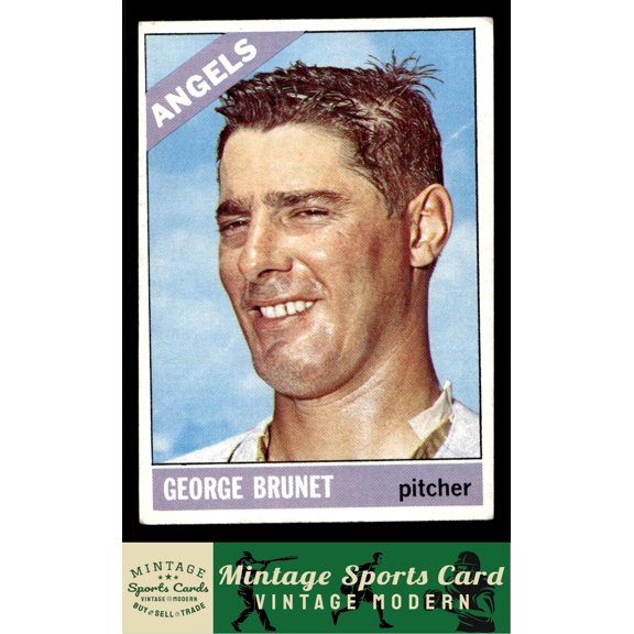 1966 Topps George Brunet #393 California Angels Baseball Card