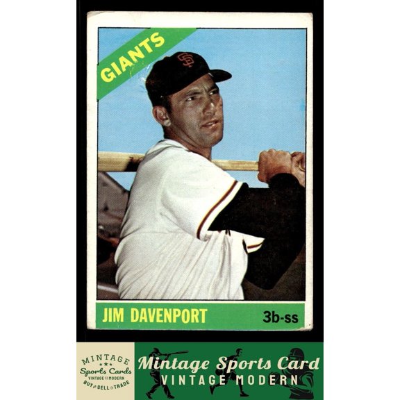 1966 Topps #176 Jim Davenport San Francisco Giants Baseball Card GD+