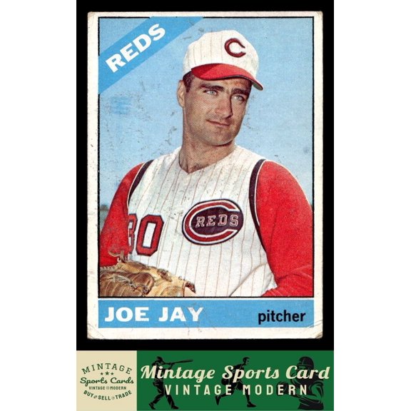 1966 Topps Joe Jay #406 Cincinnati Reds Baseball Card