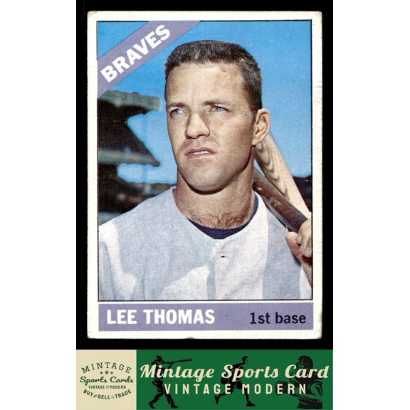 1966 Topps Lee Thomas Atlanta Braves #408 Baseball Trading Card