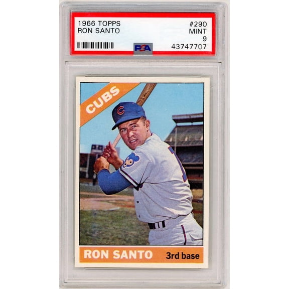 Graded 1966 Topps Ron Santo #290 PSA 9 Baseball Card