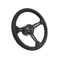 thumbnail image 1 of 1967-1968 Chevrolet Passenger; VSW 6 Bolt Genuine Leather Steering Wheel Black Kit, Silver Bow Tie Emblem, 1 of 7