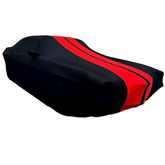 1967-1981 Camaro Ultraguard Sport Series Stretch Satin Indoor Car Cover - The Ultimate Custom Fit Black with Red Stripes