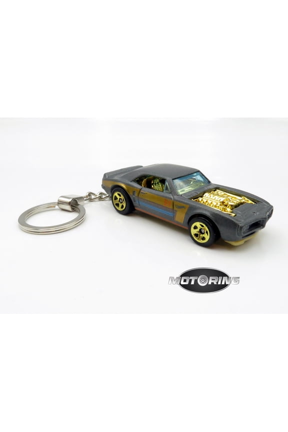 1967 '67 Pontiac Firebird Gray Grey Car Rare Novelty Keychain 1:64 Diecast