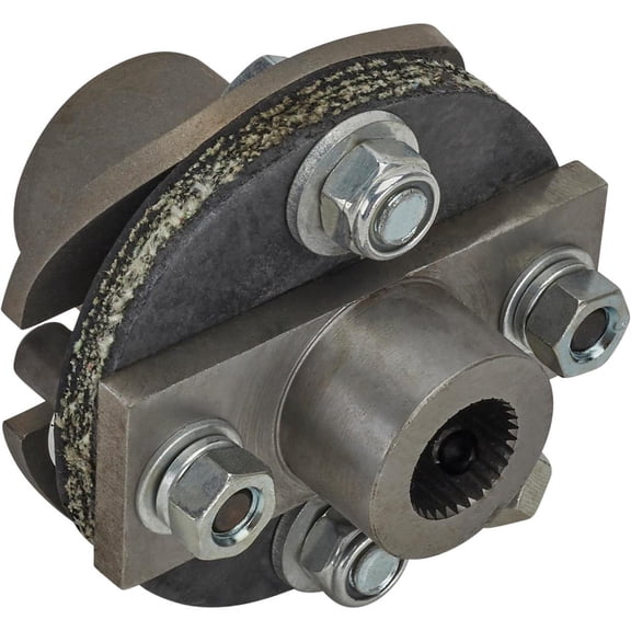 Speedway Motors Steering Rag Joint Compatible with 19671968 Chevy Camaro, 1 Inch 48 Spline Column End to 3/4 Inch 30 Spline Steering Box End, Vibration Absorbing Coupler