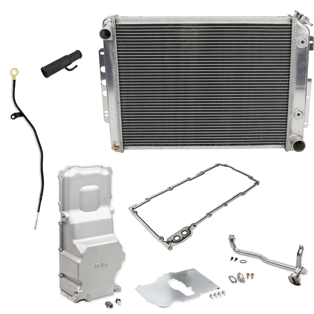 1967-69 Camaro LS Swap Radiator Kit with Holley 302-3 Oil Pan - Walmart.com
