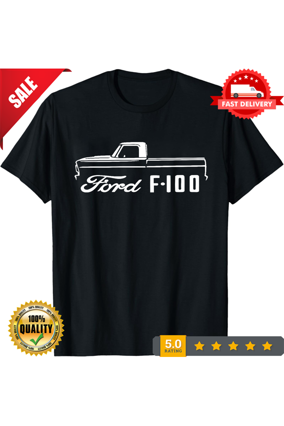 1967-72 Ford F100 F-100 Pickup Truck Classic Outline Design Tshirt NEW COLORS, NEW INSTOCK-TH78614