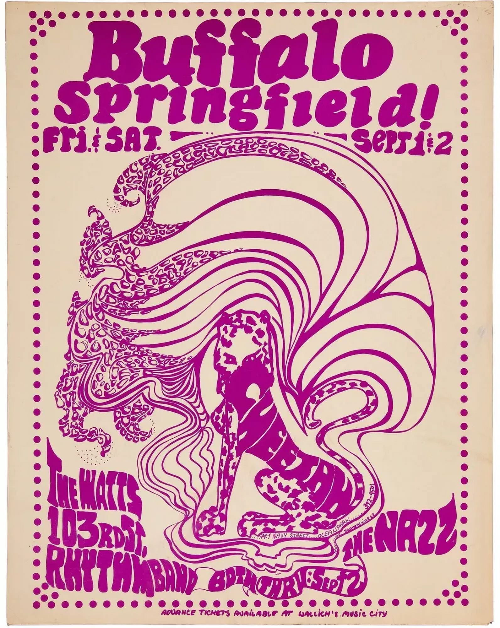 1967 BUFFALO SPRINGFIELD CONCERT POSTER WALL ART PRINT ES 11 x 17