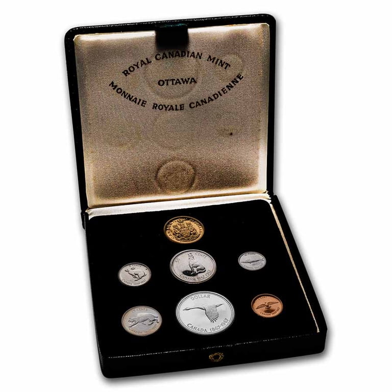 1967 Canadian Centennial 7-Coin Proof Set w/ $20 Gold - Walmart.com
