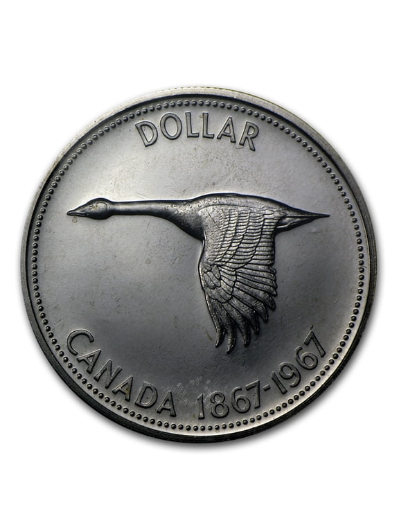 1967 Canada Silver Dollar Flying Goose AU