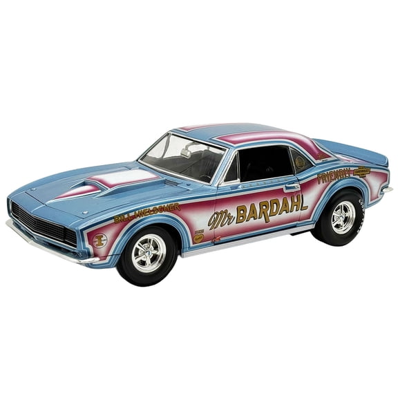 1967 Chevrolet Camaro "Mr. Bardahl Drag Car" Blue Metallic with Red and White Graphics 1/18 Diecast Model Car by ACME
