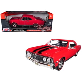 1967 Chevrolet Chevelle SS 396 Red with Black Stripes 1/18 Diecast Model Car by Motormax