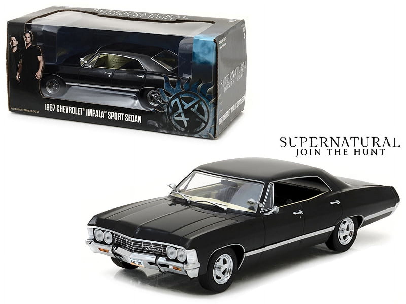 Miniature Chevrolet Impala 1967 Sport Sedan - Édition Exclusive Greenlight - Échelle 1:64 - Noir