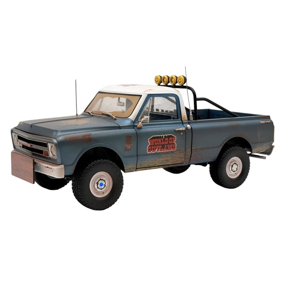 1967 Chevrolet K-10 Pickup Truck Blue (Rusted) with White Top Limited Edition to 378 pieces Worldwide 1/18 Model Car by ACME