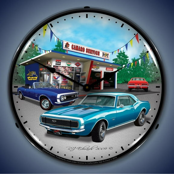1967 Chevy Camaro Wall Clock, Lighted