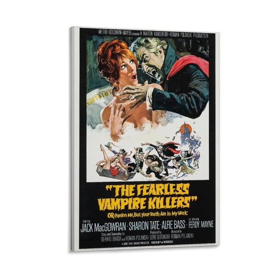 1967 Comedy Horror Film The Fearless Vampire Killers Poster Wall Art Poster Scroll Canvas Painting Picture Living Room Decor Home 16x24inch(40x60cm)