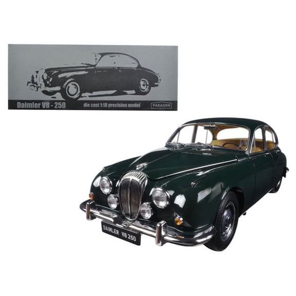1967 Daimler V8-250 British Racing Green Left Hand Drive 1 18 Diecast Model Car by Paragon