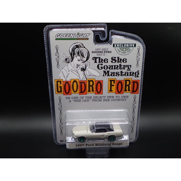 1967 FORD MUSTANG COUPE SHE COUNTRY 2022 GREENLIGHT GREEN MACHINE HOBBY CHASE