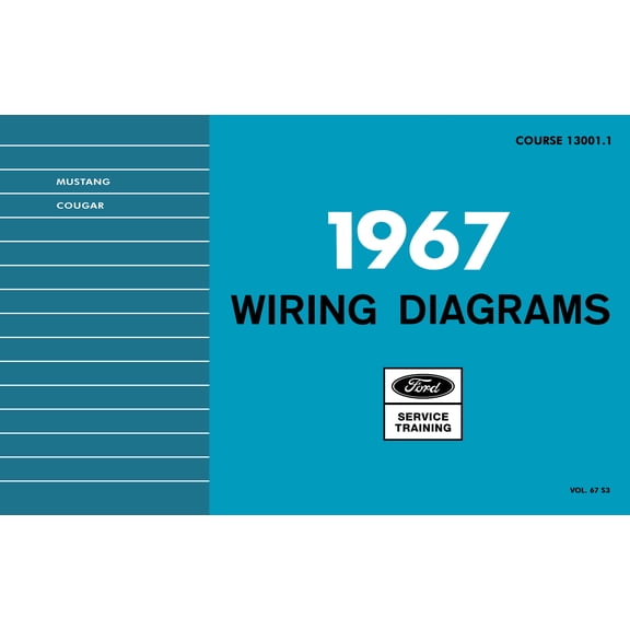 1967 Ford Mustang, Cougar Wiring Diagrams Manual - 11x17 inch COMB Bound by Detroit Iron