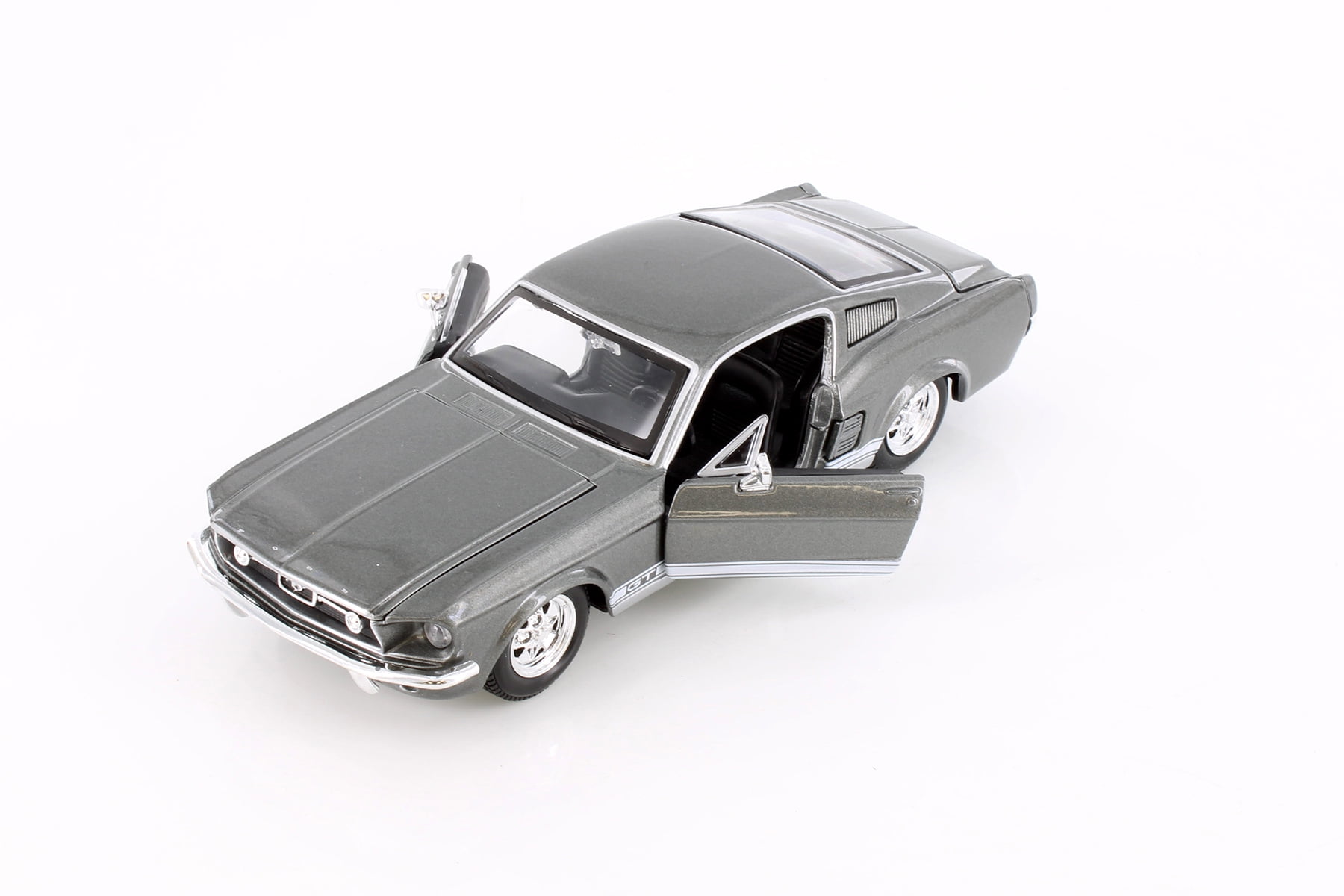 1967 Ford Mustang GT-500 Hard Top, Gray - Showcasts 37260 - 1/24 Scale Diecast Model Toy Car