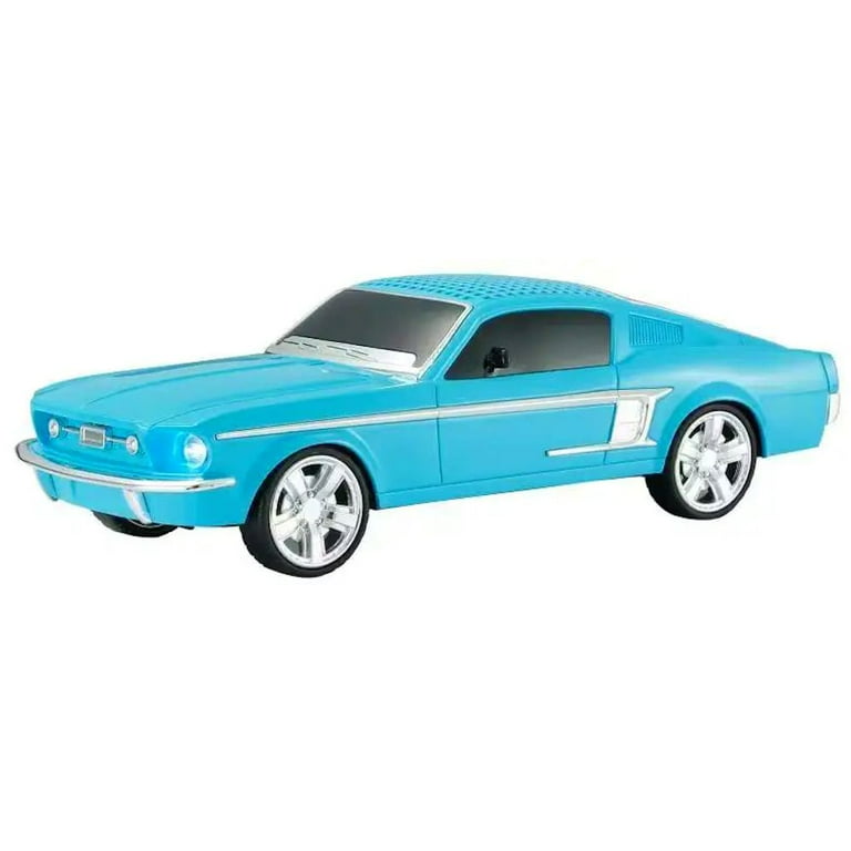 1967 Ford Mustang GT Fastback Muscle Car Bluetooth Wireless Speaker with LED Headlights Blue