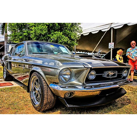 1967 Ford Mustang GTA Custom Fasback- CANVAS OR FINE PRINT WALL ART