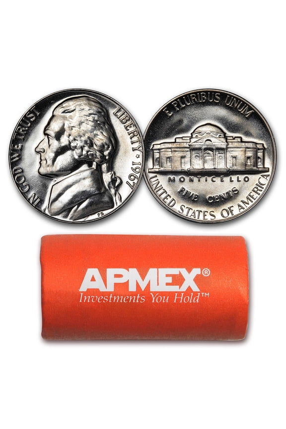 1967 Jefferson Nickel 40-Coin Roll SMS