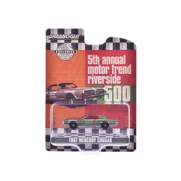 1967 Mercury Cougar "Riverside 500 Official Pace Car" Green Metallic "Hobby Exclusive" 1/64 Diecast Model Cars by Greenlight