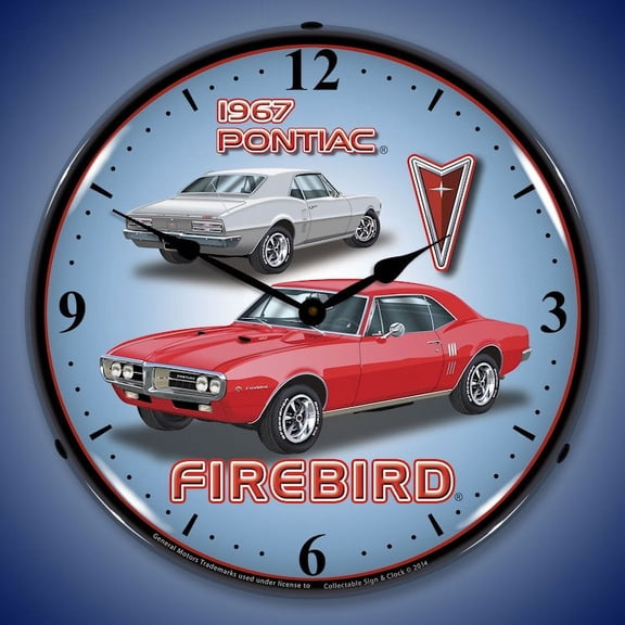 1967 Pontiac Firebird Lighted Clock