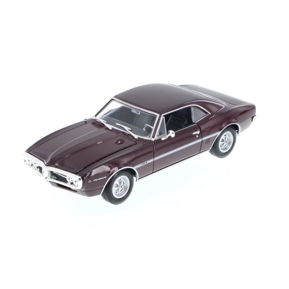 1967 Pontiac Firebird, Maroon - Welly 22502 - 1/24 Scale Diecast Model Toy Car (Brand New, but NOT IN BOX)
