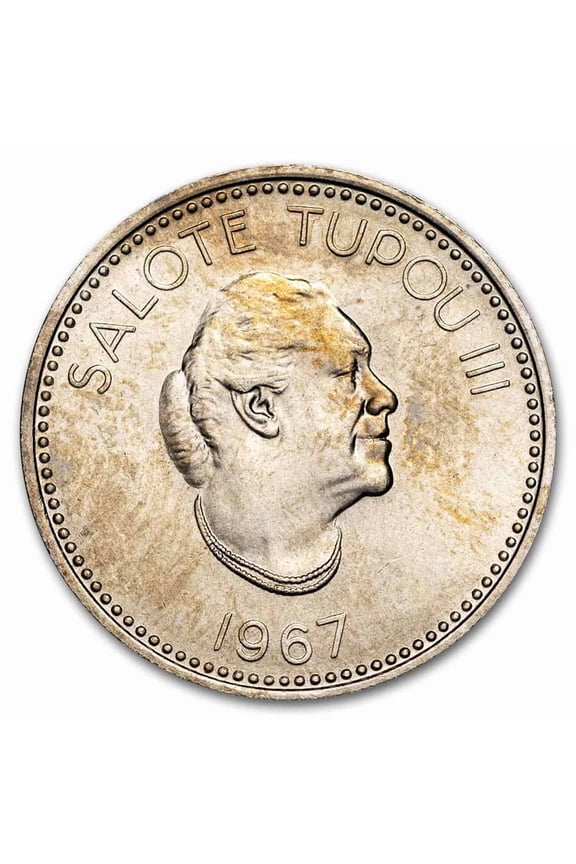 1967 Tonga Copper-Nickel 10 Seniti Salote Tupou III BU