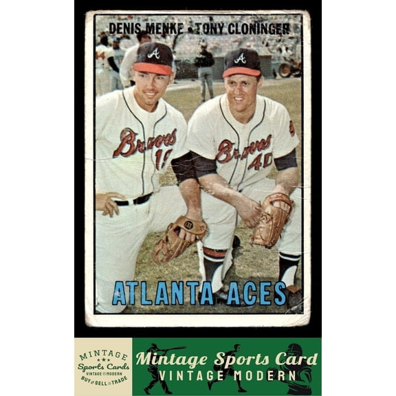 1967 Topps Atlanta Aces (Denis Menke / Tony Cloninger) #396