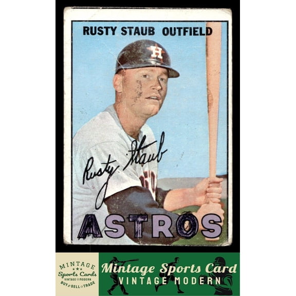 1967 Topps Rusty Staub #73 Houston Astros MLB Baseball Trading Card